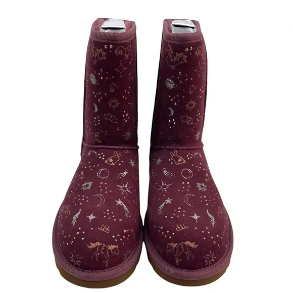 Ugg Wild Grape Classic Zodiac Short Suede Boots Women’s Size 6 Cozy Warm Classic - Picture 7 of 14